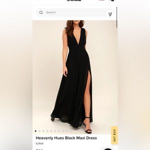 Heavenly Hues Black Maxi Dress